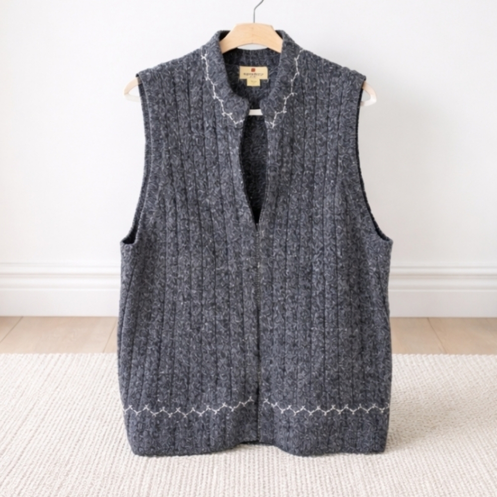 WOOLRICH Zip Up Knit Warm Vest Like New! Sz XL